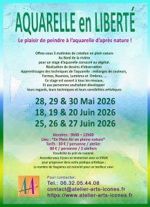 stage d'aquarelle en pleine air
