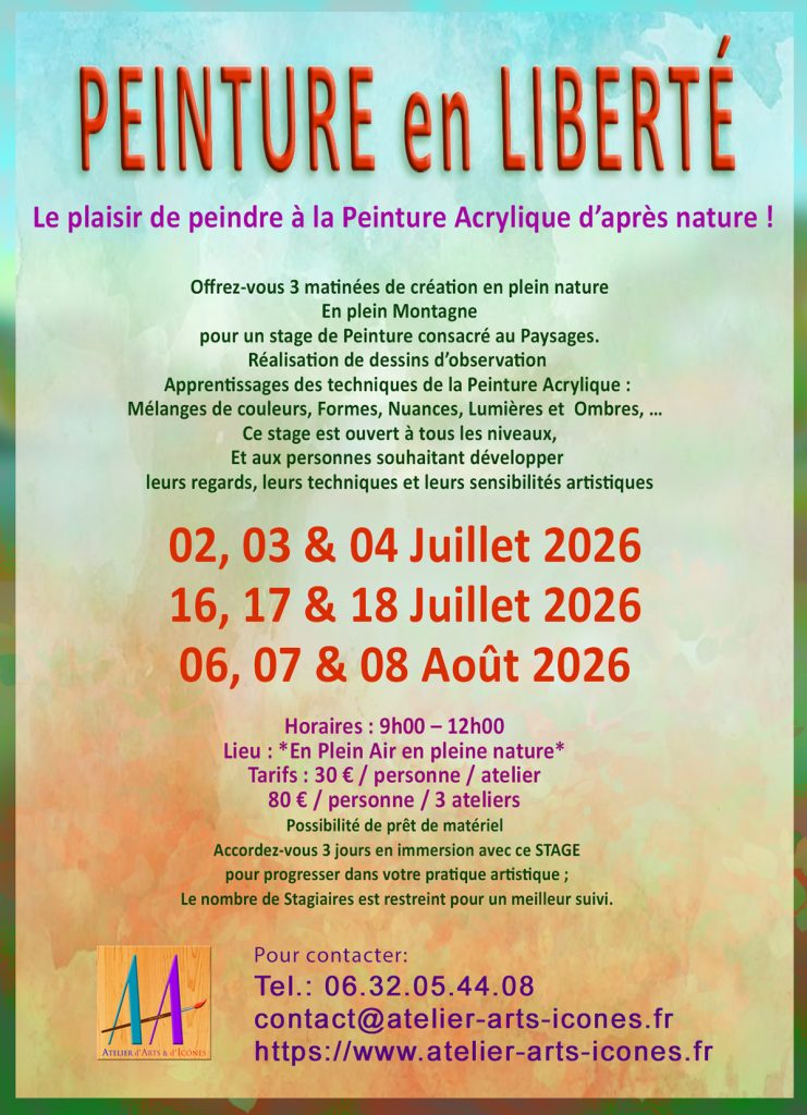 Peinture en liberté stage peinture nature