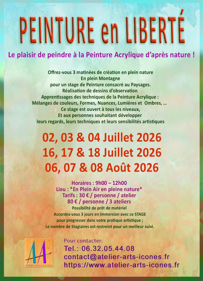 Peinture en liberté stage peinture nature