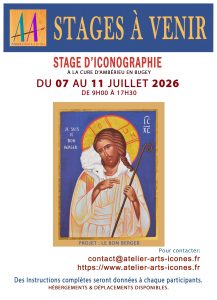 stage d'iconographie du 07 au 11 juillet 2026 à Amberieu en Bugey